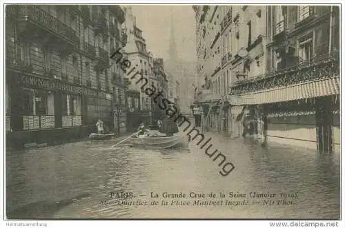 Paris - La Grande Crue de la Seine - Janvier 1910 - Quartier de la Place Maubert