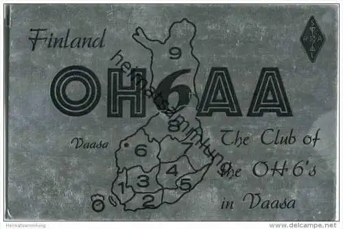 QSL - QTH - Funkkarte - OH6AA - Finnland - Suomi - Vaasa - 1960