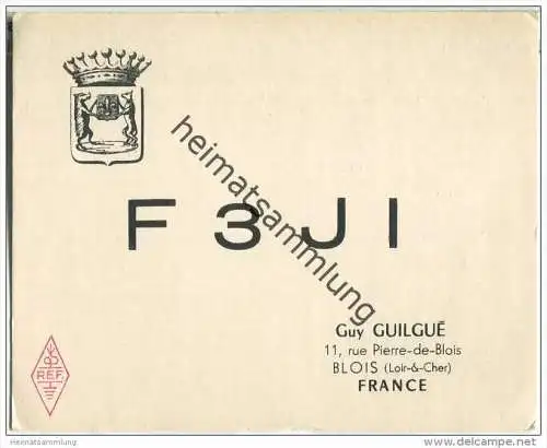 QSL - QTH - Funkkarte - F3JI - France - Blois - 1959