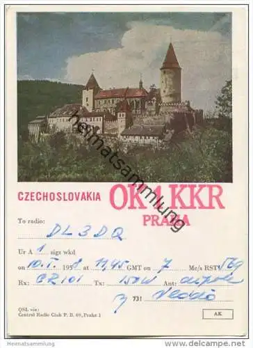 QSL - QTH - Funkkarte - OK1KKR - Tschechische Republik - Czechoslovakia - Praha - 1959