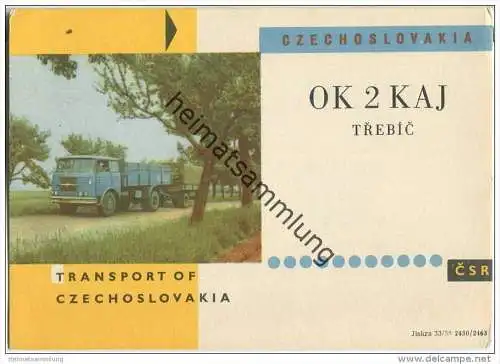 QSL - QTH - Funkkarte - OK2KAJ - Tschechische Republik - Czechoslovakia - Trebic - 1958 - Transport