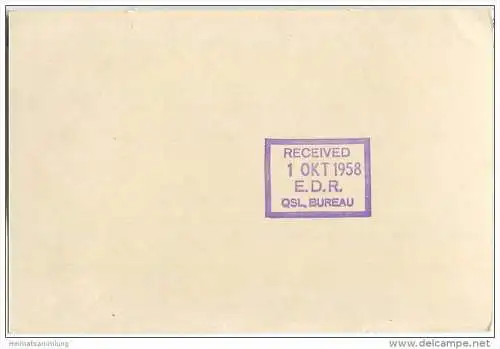 QSL - QTH - Funkkarte - OZ6HD - Denmark - Copenhagen - 1958