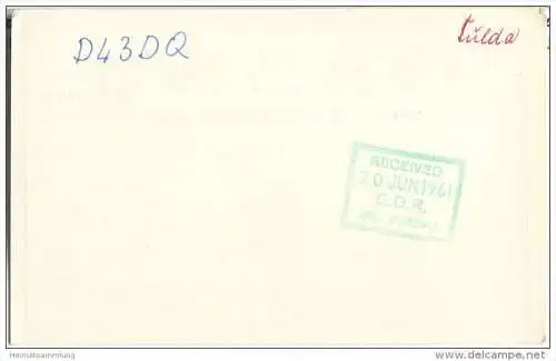 QSL - QTH - Funkkarte - OZ5WJ - Denmark - Randers - 1961