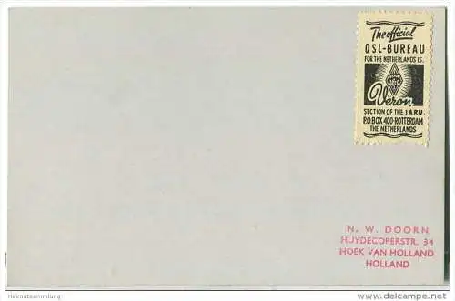 QSL - QTH - Funkkarte - NL641 - Niederlande - The Netherlands - Hoek van Holland - 1958