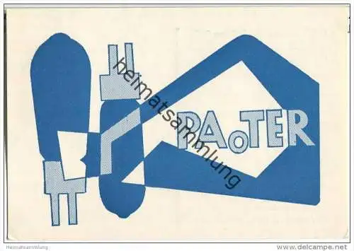 QSL - QTH - Funkkarte - PA0TER - Niederlande - The Netherlands - Soesterberg - 1959