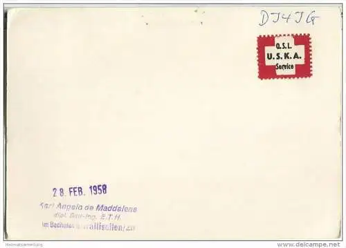 QSL - QTH - Funkkarte - HB9QA - Switzerland - Wallisellen - 1959