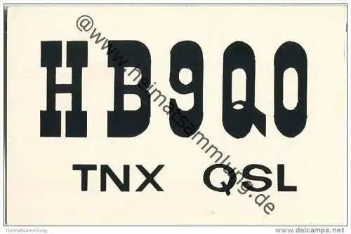 QSL - Funkkarte - HB9QO - Switzerland - Nottwil - 1960