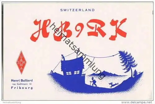 QSL - Funkkarte - HB9RK - Switzerland - Fribourg - 1960