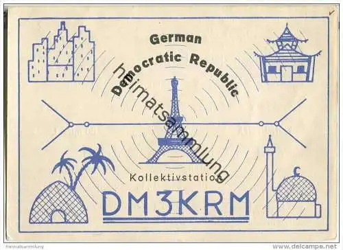 QSL - Funkkarte - DM3KRM - German Democratic Republic - Schmölln - 1958