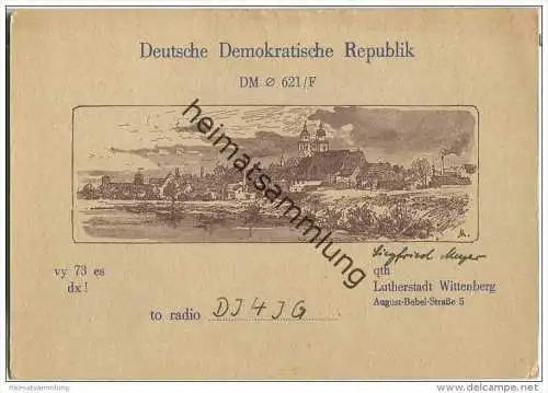 QSL - Funkkarte - DM0621/F - German Democratic Republic - Wittenberg - 1959