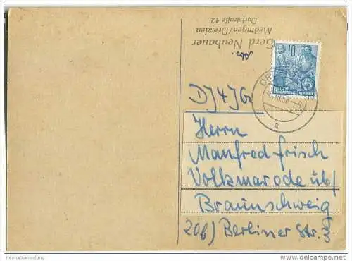 QSL - Funkkarte - DM3KHG - German Democratic Republic - SWL- Station Medingen - gel. 1958