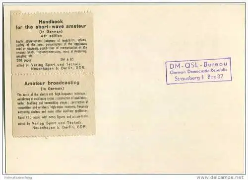 QSL - Funkkarte - DM2ABL - German Democratic Republic - Dresden - 1958