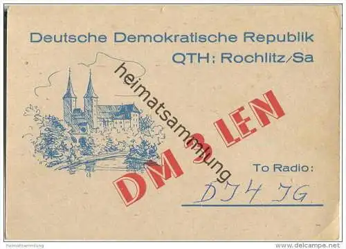 QSL - Funkkarte - DM3LEN - German Democratic Republic - Rochlitz - 1958