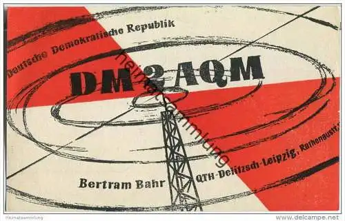 QSL - Funkkarte - DM2AQM - German Democratic Republic - Delitzsch - 1958