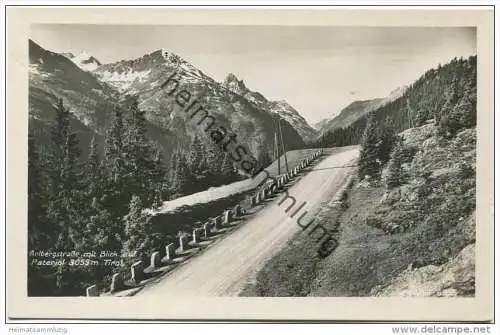 Arlbergstrasse mit Blick auf Pateriol - Foto-AK