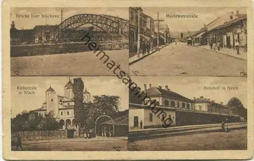 Nisch - Brücke über Nischawa - Mackensenstrasse - Kathedrale - Bahnhof