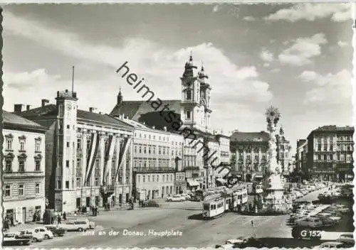 Linz - Hauptplatz - Strassenbahn - Foto-AK