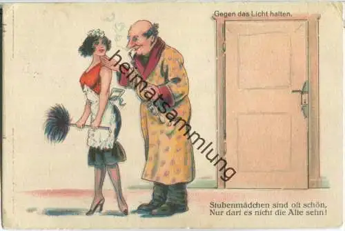 Stubenmädchen sind oft schön... - Gegen das Licht halten