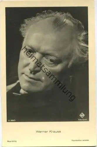 Werner Krauss - Ross-Verlag A 3264/1 - UFA Foto Quick