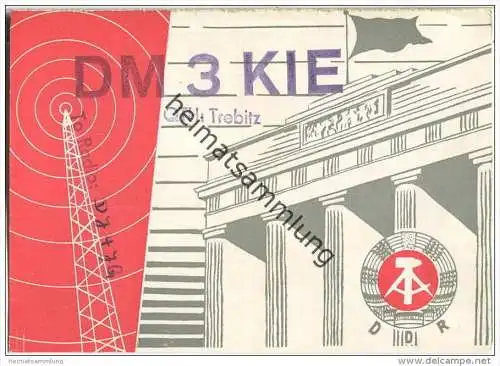 QSL - Funkkarte - DM3KIE - German Democratic Republic - Trebitz - 1959