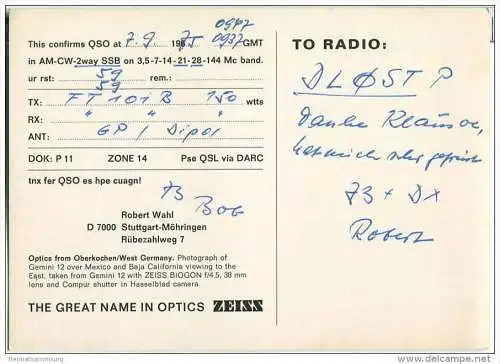 QSL - Funkkarte - DL1DC - Stuttgart-Möhringen - 1975