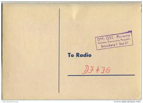 QSL - Funkkarte - DM-K-0632/F - Spremberg - 1958