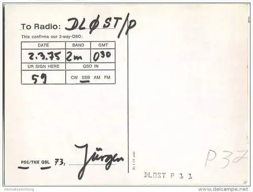 QSL - Funkkarte - DL1SE - Böblingen - 1975