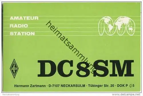 QSL - Funkkarte - DC8SM - Neckarsulm - 1975