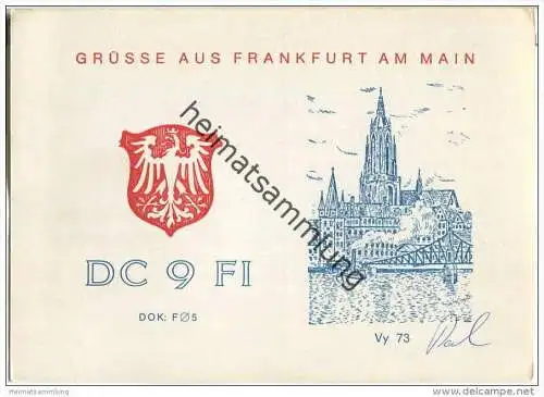 QSL - Funkkarte - DC9FI - Frankfurt - 1975