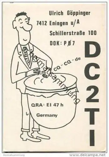 QSL - Funkkarte - DC2TI - Eningen unter Achalm - 1975