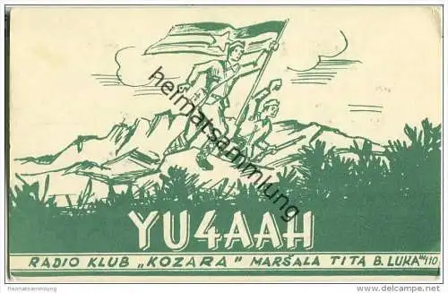 QSL - Funkkarte - YU4AAH - Bosnien-Herzegowina - Marsala Tita Banja Luka - 1961