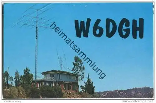 QSL - Funkkarte - W6DGH - USA - Topanga California - 1974