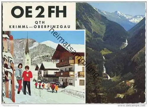 QSL - Funkkarte - OE2FH - Österreich - Krimml Oberprinzgau - 1980