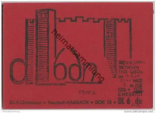 QSL - Funkkarte - DL6DN - Neustadt-Hambach - 1960