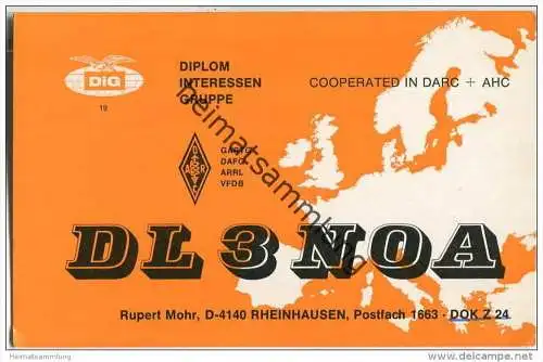 QSL - Funkkarte - DL3NOA - Rheinhausen - 1971