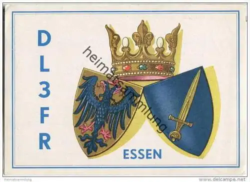 QSL - Funkkarte - DL3FR - Essen - 1960