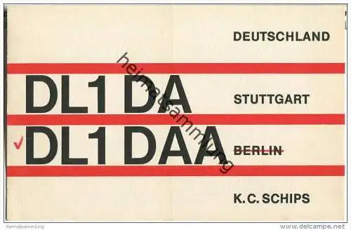 QSL - Funkkarte - DL1DA - Stuttgart - Echterdingen - 1968