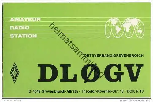 QSL - Funkkarte - DL0GV - Grevenbroich-Allrath - 1975