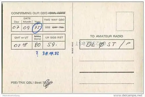 QSL - Funkkarte - DL0GV - Grevenbroich-Allrath - 1975