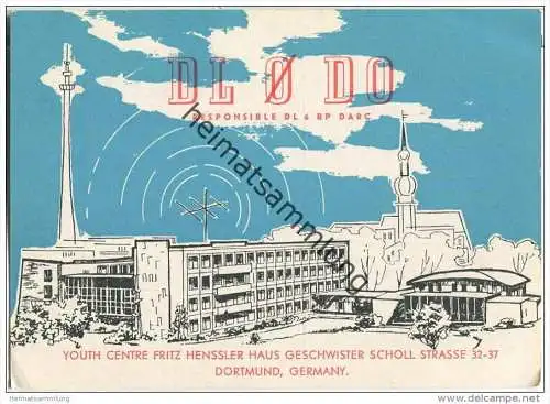 QSL - Funkkarte - DL0DO - Dortmund - Youth Center Fritz Henssler Haus - 1971