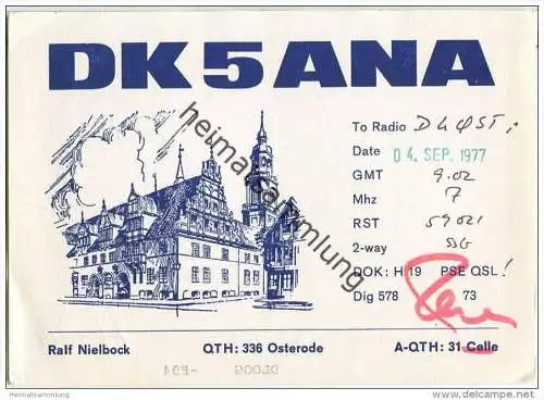 QSL - Funkkarte - DK5ANA - Osterode - 1977