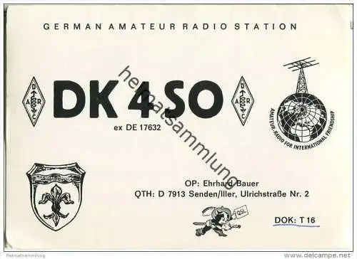 QSL - Funkkarte - DK4SO - Senden - 1971