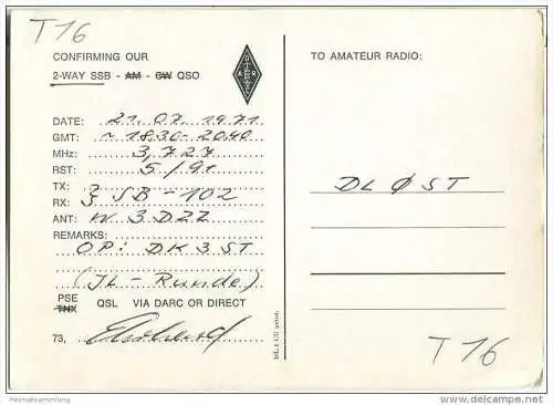 QSL - Funkkarte - DK4SO - Senden - 1971