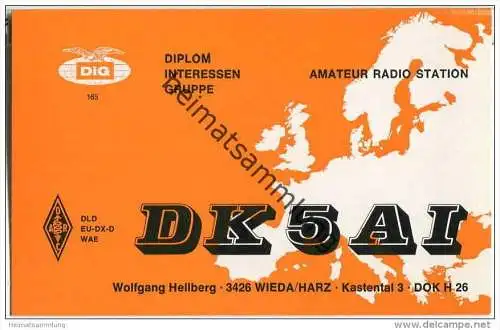 QSL - Funkkarte - DK5AI - Wieda - 1975