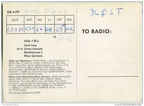 QSL - Funkkarte - DK4FP - Gross-Umstadt  - 1971