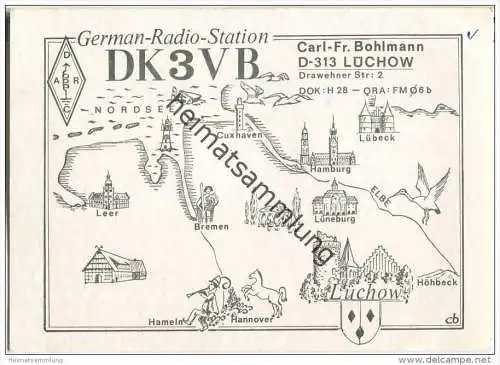 QSL - Funkkarte - DK3VB - Lüchow - 1969