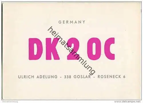 QSL - Funkkarte - DK2OC - Goslar - 1968