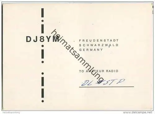 QSL - Funkkarte - DJ8YM - Freudenstadt - 1963