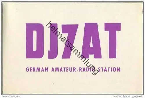 QSL - Funkkarte - DJ7AT - Krumbach - 1964