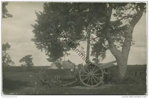 Langrohr Geschütz ca. 1918 - Foto-AK